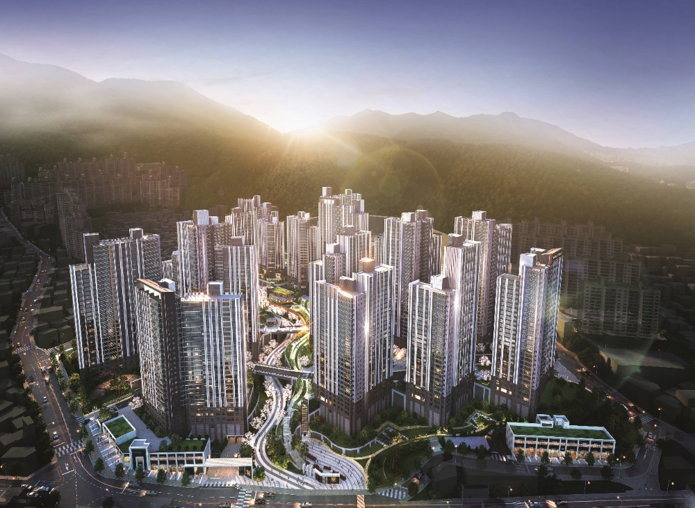 백양산 롯데캐슬 골든센트럴 광역조감도