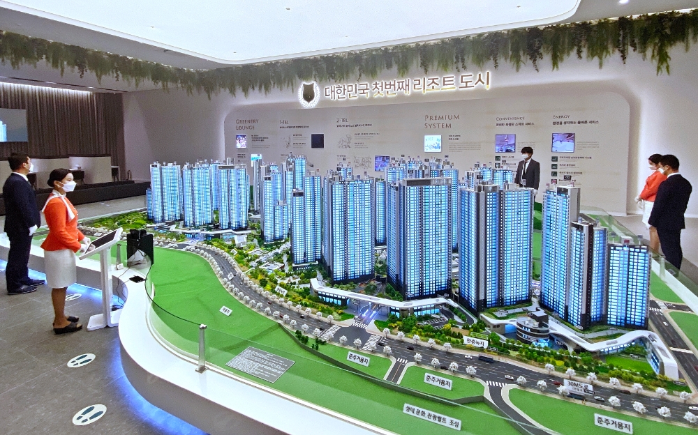 검암역 로열파크씨티 푸르지오 단지 모형도