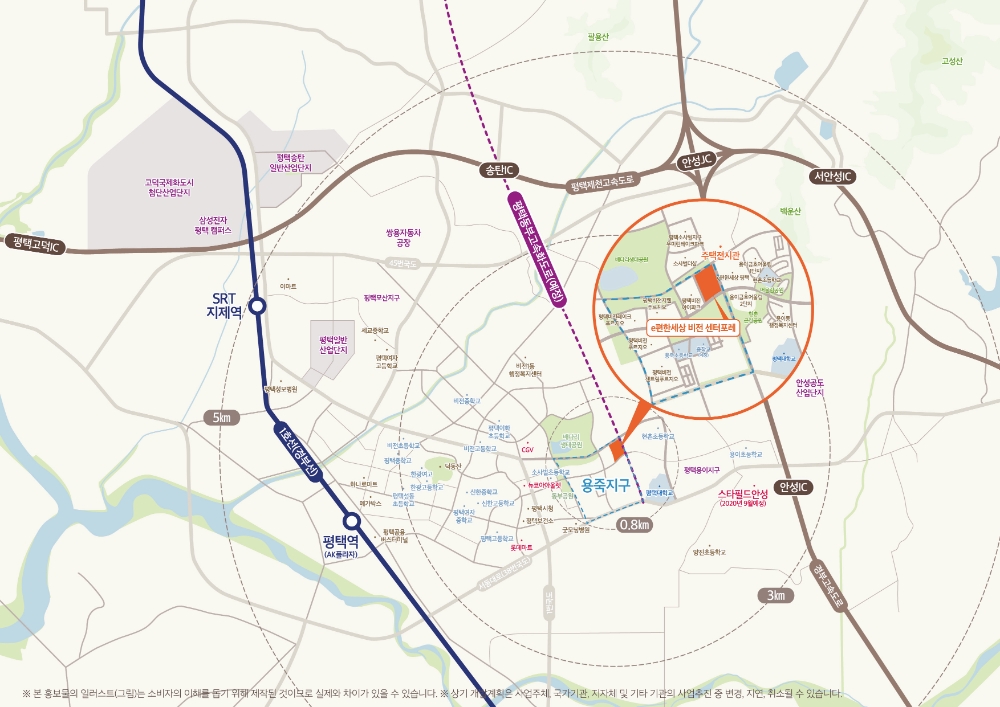 e편한세상 비전 센터포레 광역위치도 / 사진=대림산업