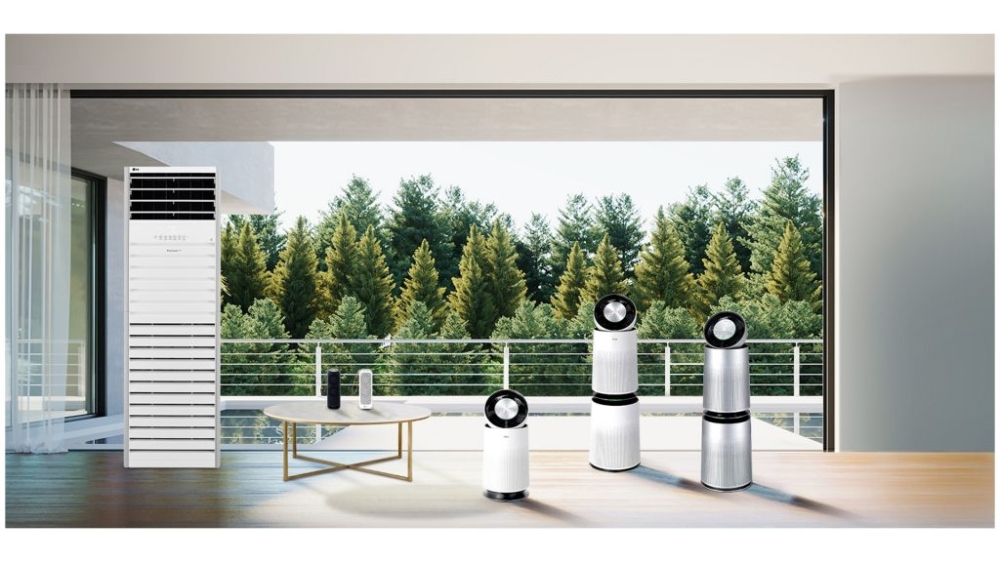 LG전자가 'LG 퓨리케어 360도 공기청정기'와 'LG 퓨리케어 미니', 'LG 퓨리케어 대형 공기청정기'의 해외 시장 진출에 속도를 높이고 있다/사진=LG전자