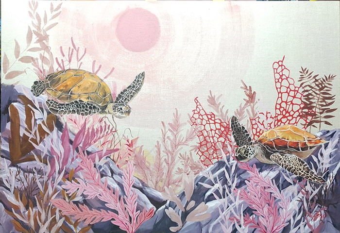 김소연作. 깊은바다. 116.8×80.3cm. Acrylic on canvas. 2020