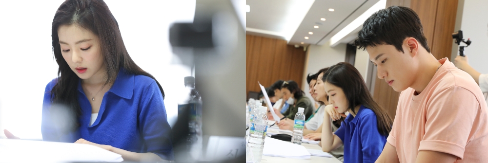 사진은 21일 오후 진행된 KT 오리지널 영화 ‘더블패티’의 대본 리딩 현장/사진=KT