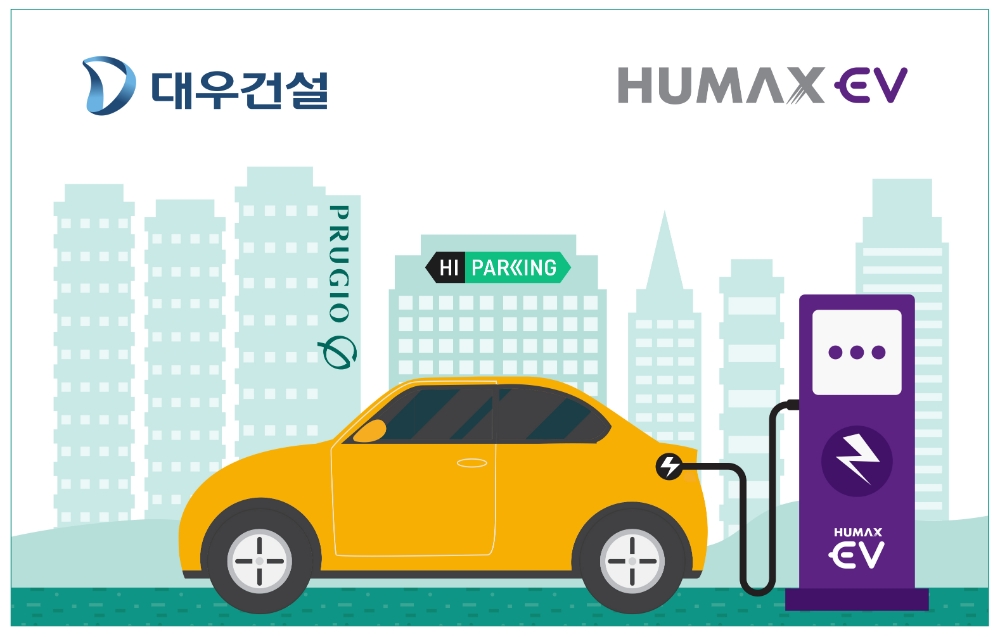 휴맥스EV 전기차 충전시설 이미지 / 사진=대우건설