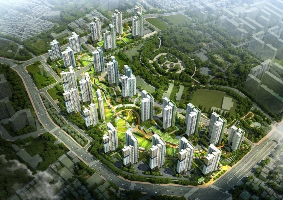 산성역 자이푸르지오 조감도