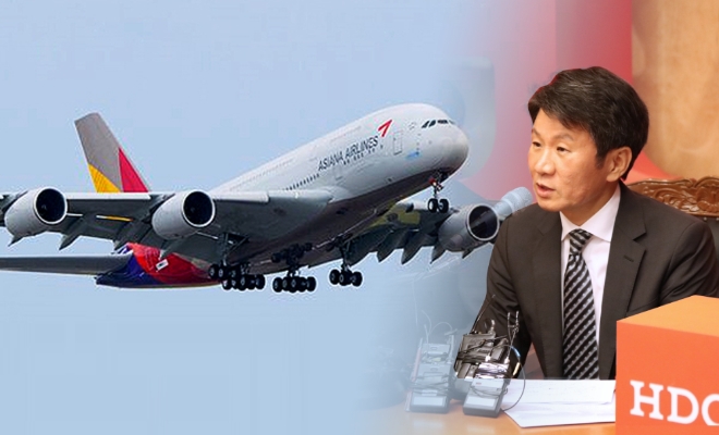 정몽규 HDC그룹 회장은 최근 아시아나항공에 대해 12주 재실사를 요구했다. 그래프=이창선 기자.