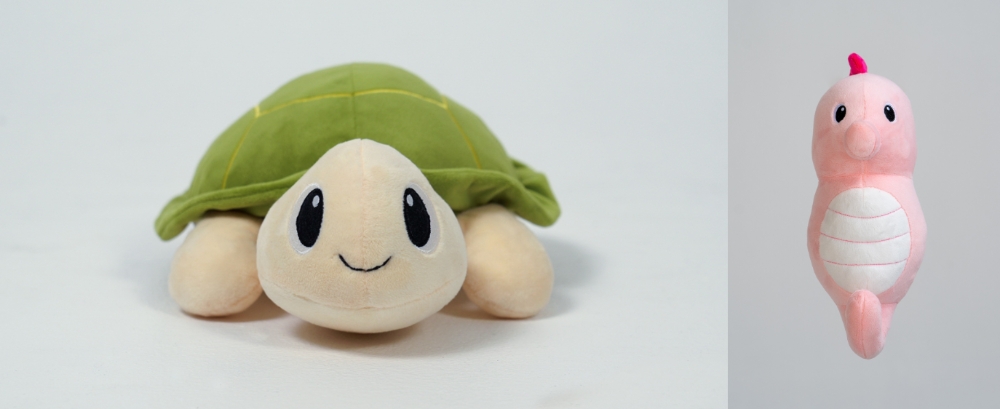 우시산이 출시한 거북이 인형, 해마 인형/사진=SK이노베이션