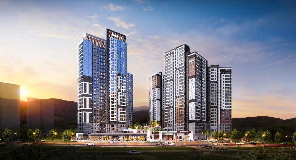 ▲금호산업의 경상북도 경산시 하양택지지구 ‘경산 하양 금호어울림’ 투시도 / 사진제공 = 금호산업