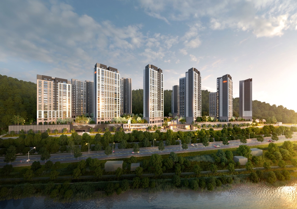 ▲대림산업의 전남 순천 'e편한세상 순천 어반타워' 투시도 / 사진제공 = 대림산업