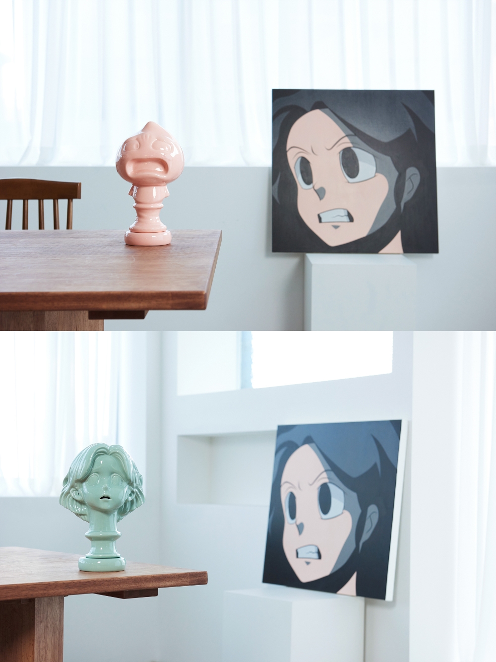 카카오프렌즈와 옥승철 작가의 콜라보 제품 모습/사진=카카오ix