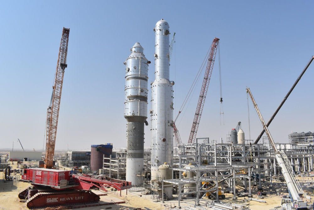 대림산업이 설치 완료한 사우디 마덴 암모니아 Ⅲ 공장의 이산화탄소 제거 시설 / 사진=대림산업
