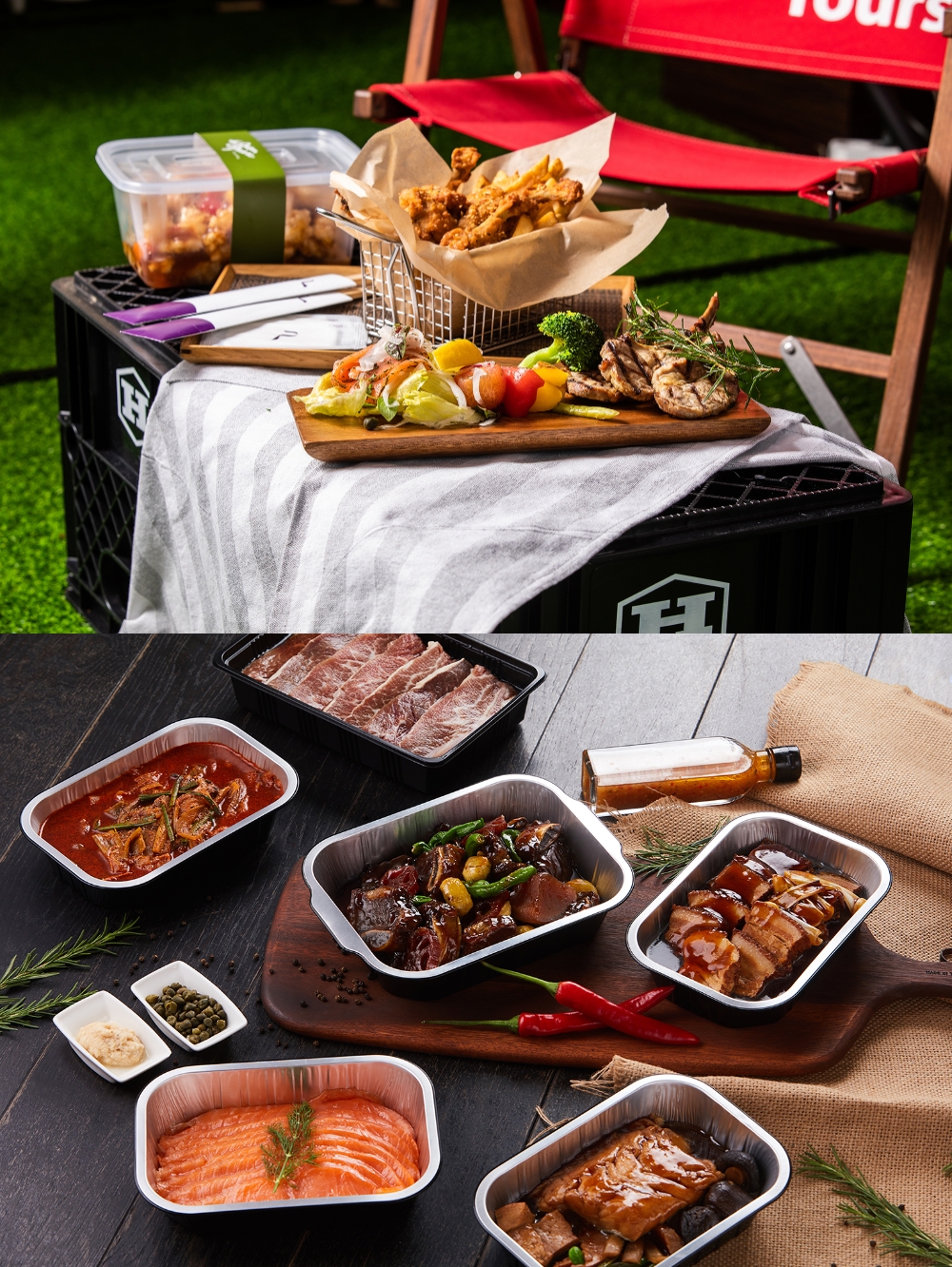 (위) 플라자 호텔에서 선보이는 투고 메뉴 (아래) 63레스토랑의 투고 메뉴/사진=한화호텔앤드리조트