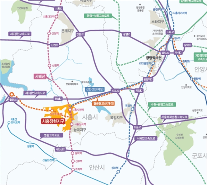 시흥장현지구 위치도. 사진=LH.