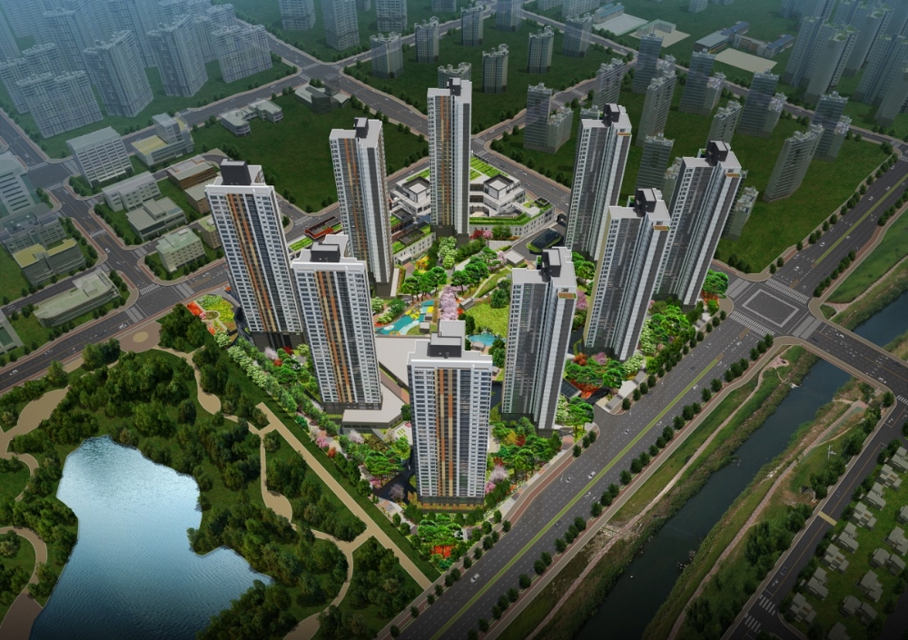 대구테크노폴리스 예미지 더센트럴 조감도 / 사진=금성백조