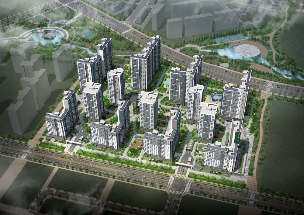 운서역 푸르지오 더 스카이 조감도. / 사진제공 = 대우건설