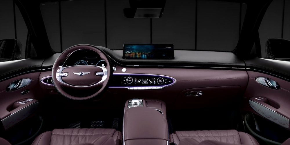 신형 제네시스 GV70 내부 모습. 사진=KT