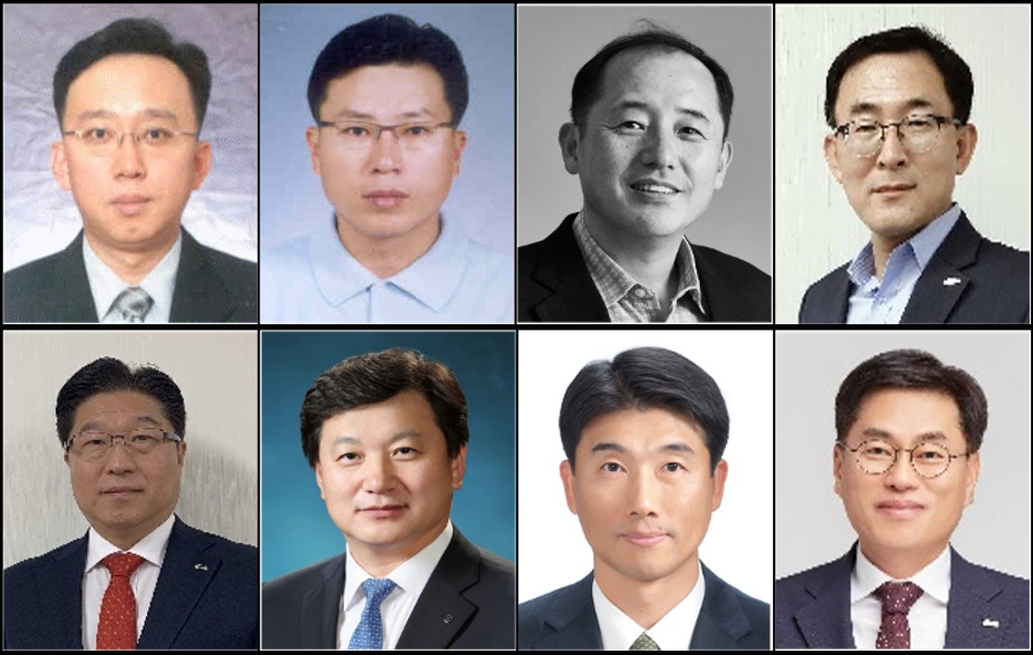 신한은행 신규 선임된 부행장. 왼쪽 상단부터 시계방향  정상혁, 전필환, 한용구, 정근수, 강신태, 최익성, 정용욱, 안준식 부행장. /사진=신한은행