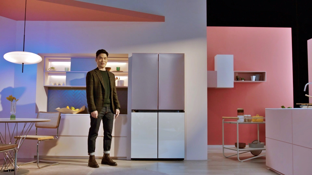 승현준 사장이 '비스포크(BESOPKE)’ 냉장고를 소개하고 있다. 사진=삼성전자