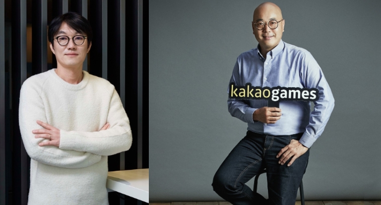 이정헌 넥슨 대표(왼쪽)와 남궁훈 카카오게임즈 대표(오른쪽). 사진=각 사