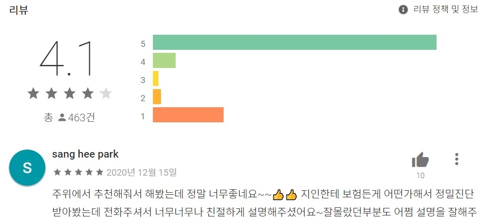 구글 앱 스토어 속 보닥 리뷰 중 일부/사진=보닥