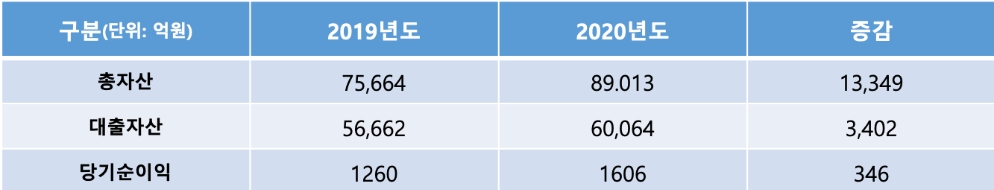 신한캐피탈의 2020년 주요 경영실적 지표. /자료=신한금융지주