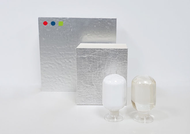 롯데케미칼은 화재 발생시 화재 확산을 줄일 수 있는 ‘PIA(Purified Isophthalic Acid, 고순도 이소프탈산)첨가 준불연 우레탄 단열재용 소재’를 국내 최초로 개발했다. 사진=롯데케미칼.