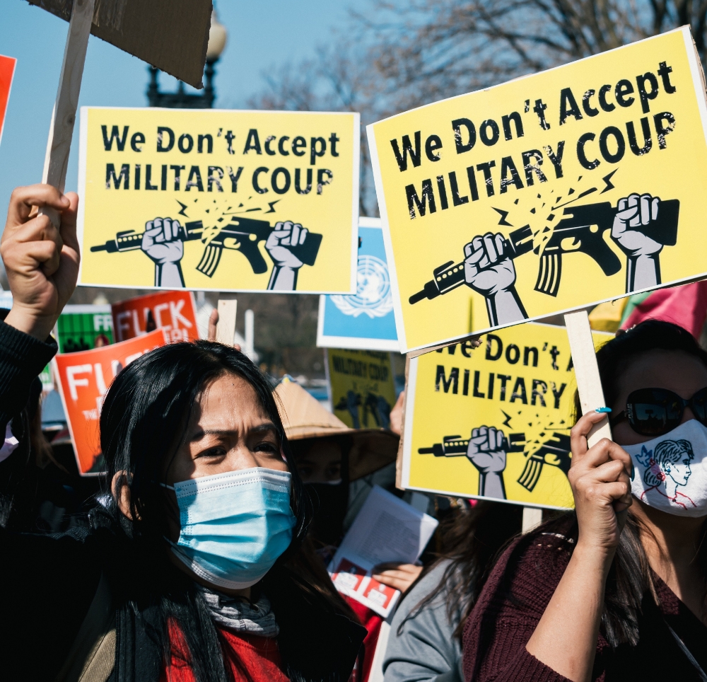 미얀마 시위대 모습. /사진=Unsplash