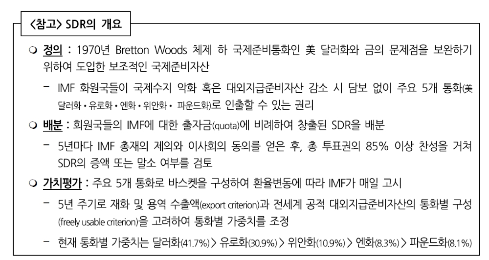 IMF, SDR 증액논의는 미국 다자주의로의 전환 가능성 보여줘...반미 국가들로 자금유입 우려도 - 국금센터