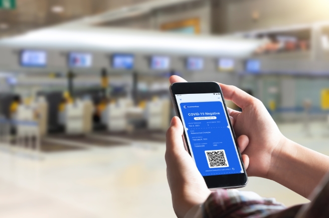 루프트한자 독일항공은 디지털 헬스 여권이라 불리는 국제적으로 널리 알려진 커먼패스(CommonPass)를 시범 운영한다. 사진=루프트한자.