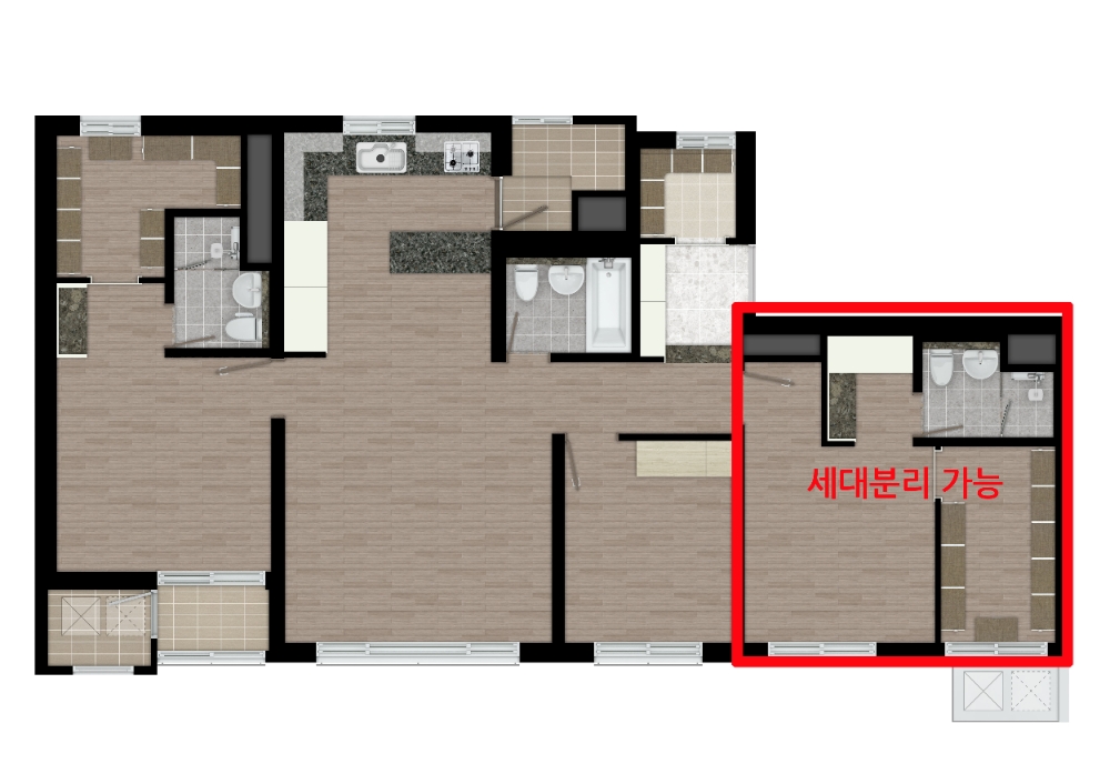 마창대교 반도유보라 아이비파크 전용 84C 기본형 평면도 / 자료=함스피알