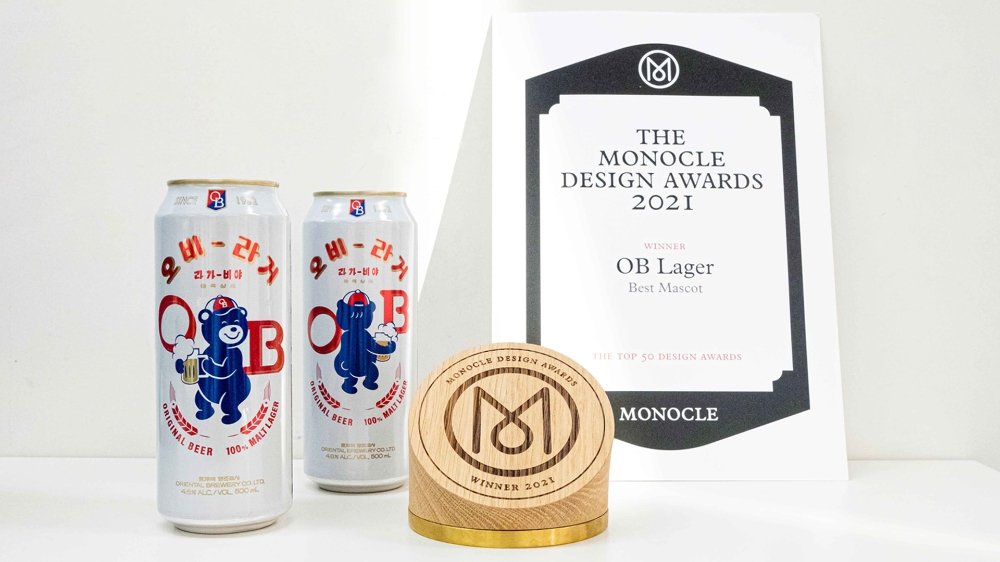 오비라거 랄라베어, 영국 모노클 매거진 선정 베스트 마스코트 상 수상. / 사진제공 = 오비맥주