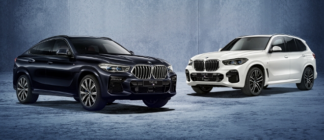 뉴 X5 xDrive40i M 스포츠 패키지 온라인 익스클루시브와 뉴 X6 xDrive40i M 스포츠 패키지 온라인 익스클루시브.