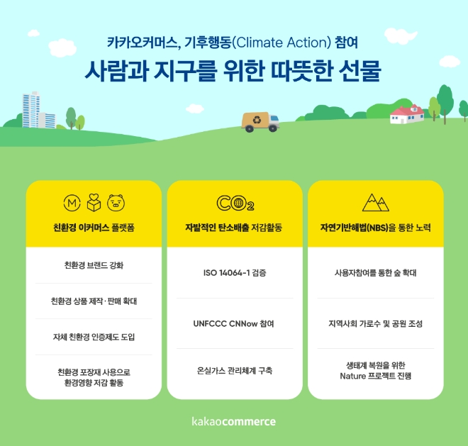 카카오커머스는 5일 세계 환경의 날을 맞아 기후변화 대응에 동참한다. 사진=카카오.