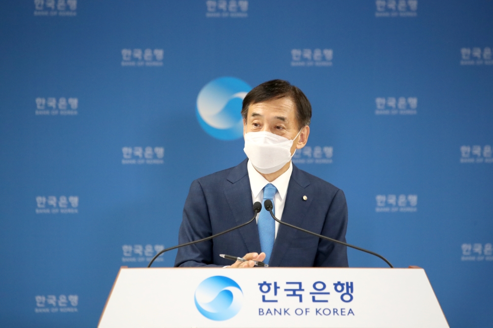 이주열 한국은행 총재가 15일 오전 서울 중구 한국은행에서 열린 통화정책방향 기자간담회에서 발언하고 있다. / 사진제공= 한국은행(2021.07.15)