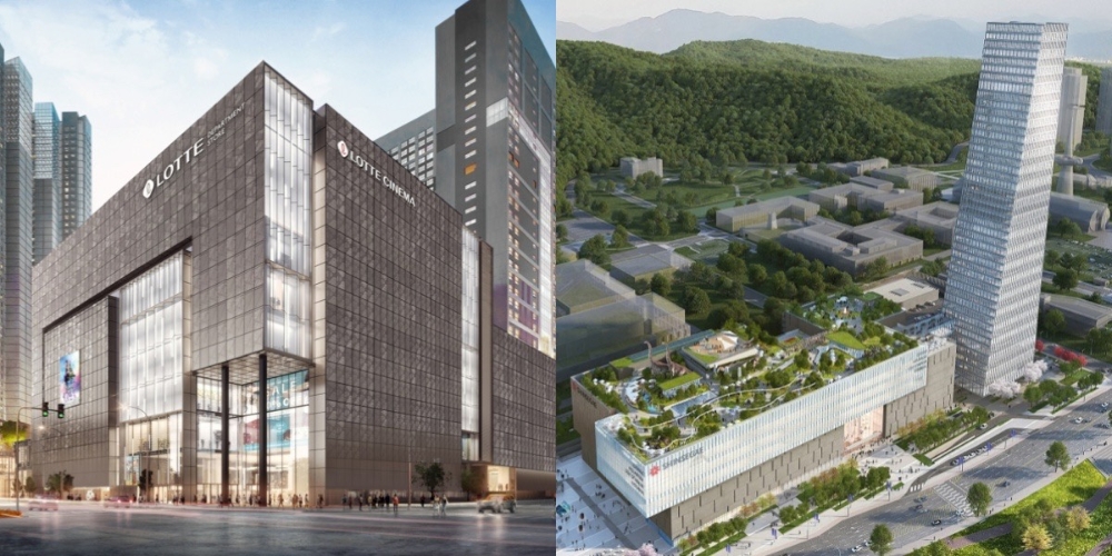 (왼쪽부터) 롯데백화점 동탄점, 대전신세계 Art & Science. / 사진제공 = 각 사
