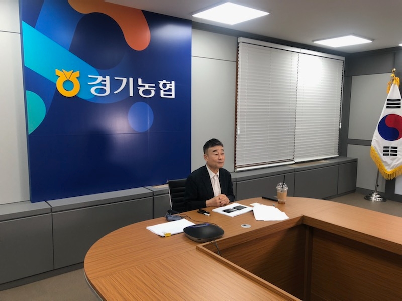 정용왕 농협중앙회 경기지역본부장이 비대면으로 2021년 하반기 경기 상호금융 사업추진방향교육을 실시했다. /사진=농협중앙회