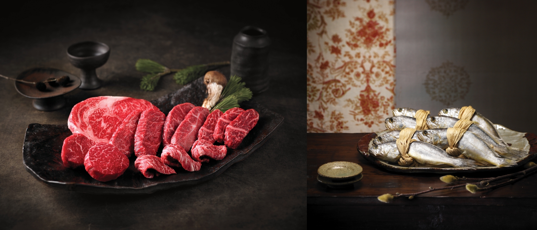 명인 숙성한우 플래티넘과 명품 굴비. / 사진제공 = 호텔신라