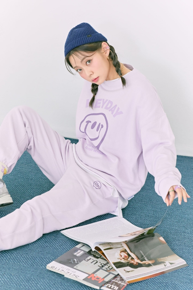 이랜드 스파오, 유튜버 혜인과 협업한 트레이닝 셋업/사진제공=이랜드