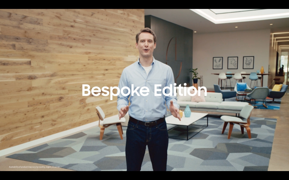 언팩 행사에서 발표하는 삼성전자 미국법인 Stephen Hawke 프로. 사진=삼성전자