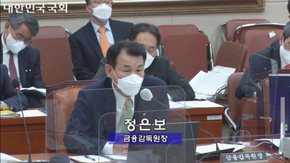 정은보 금융감독원장. /사진제공=국회방송 캡쳐