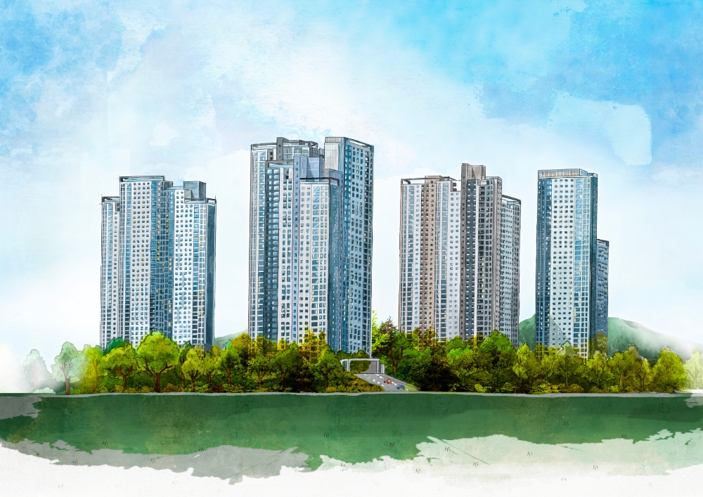 익산자이 그랜드파크 스케치 투시도 / 사진제공=GS건설