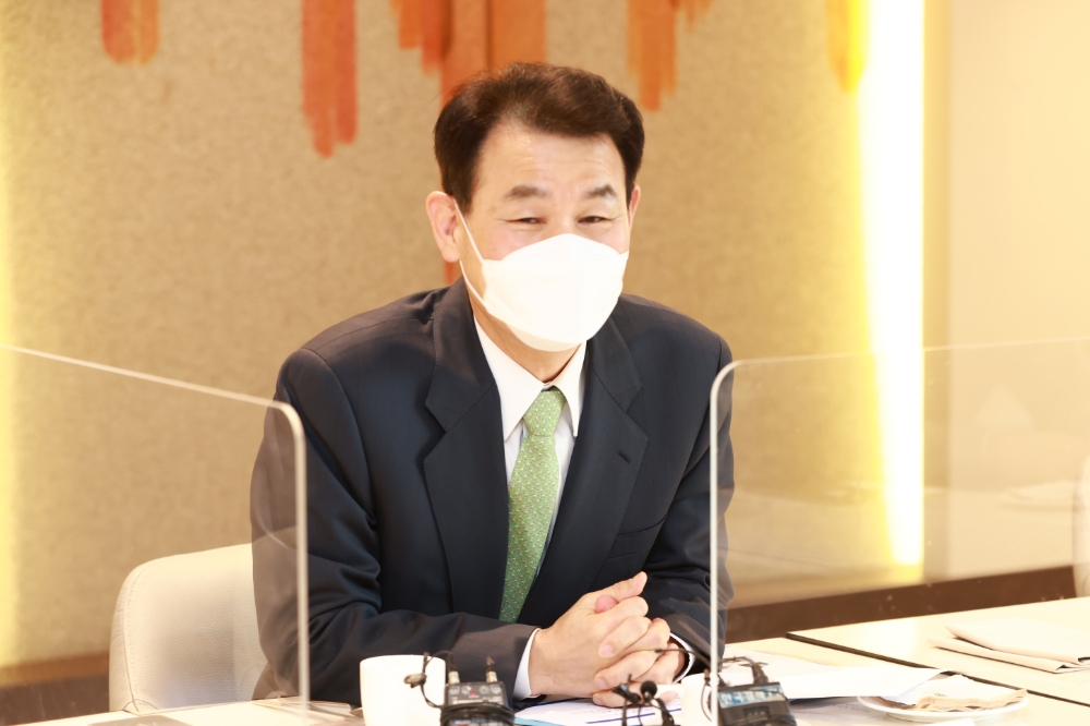 정은보 금융감독원장이 9일 상호금융 CEO와 간담회를 가졌다. /사진제공=금융감독원