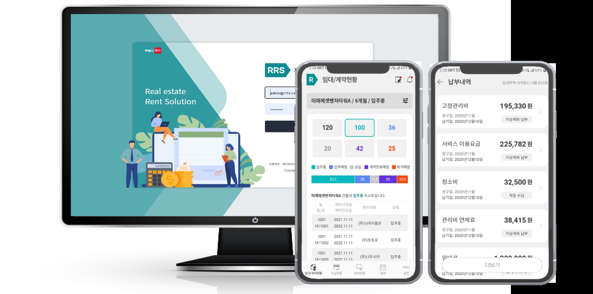 부동산R114와 제온스가 통합 임대관리 솔루션 ‘RRS(Realty Rent Solution)’를 20일 출시했다. / 사진제공=부동산R114