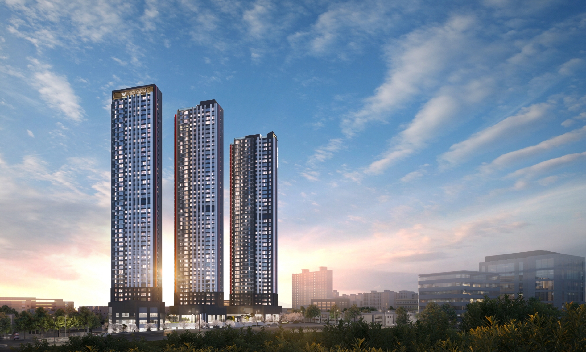 달서 롯데캐슬 센트럴스카이 투시도 / 사진제공=롯데건설