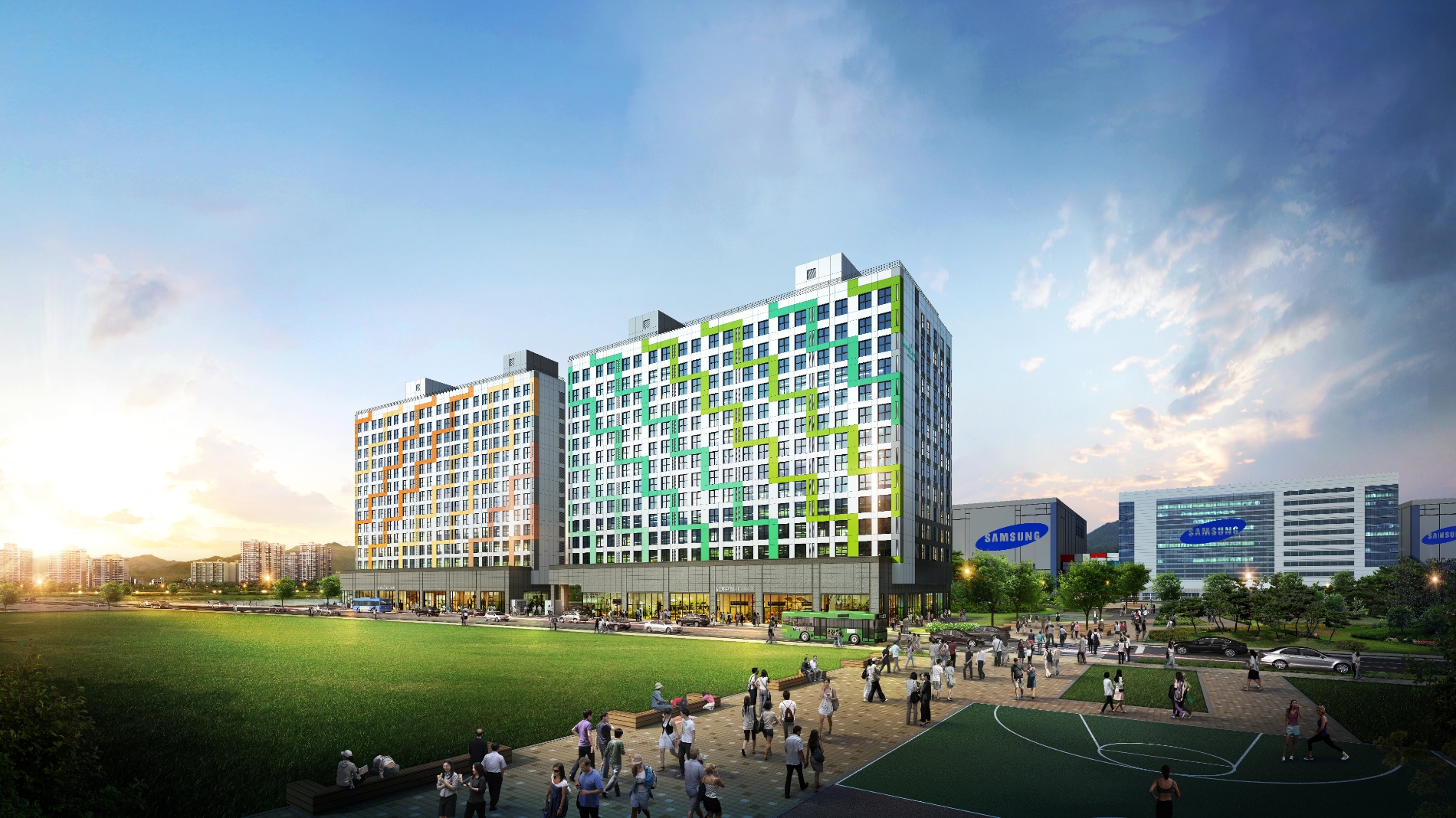 '아산 탕정 월드메르디앙 웰리지' 투시도