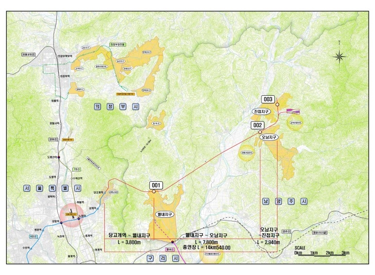 서울 지하철 4호선 진접선 연장안 / 자료=기획재정부