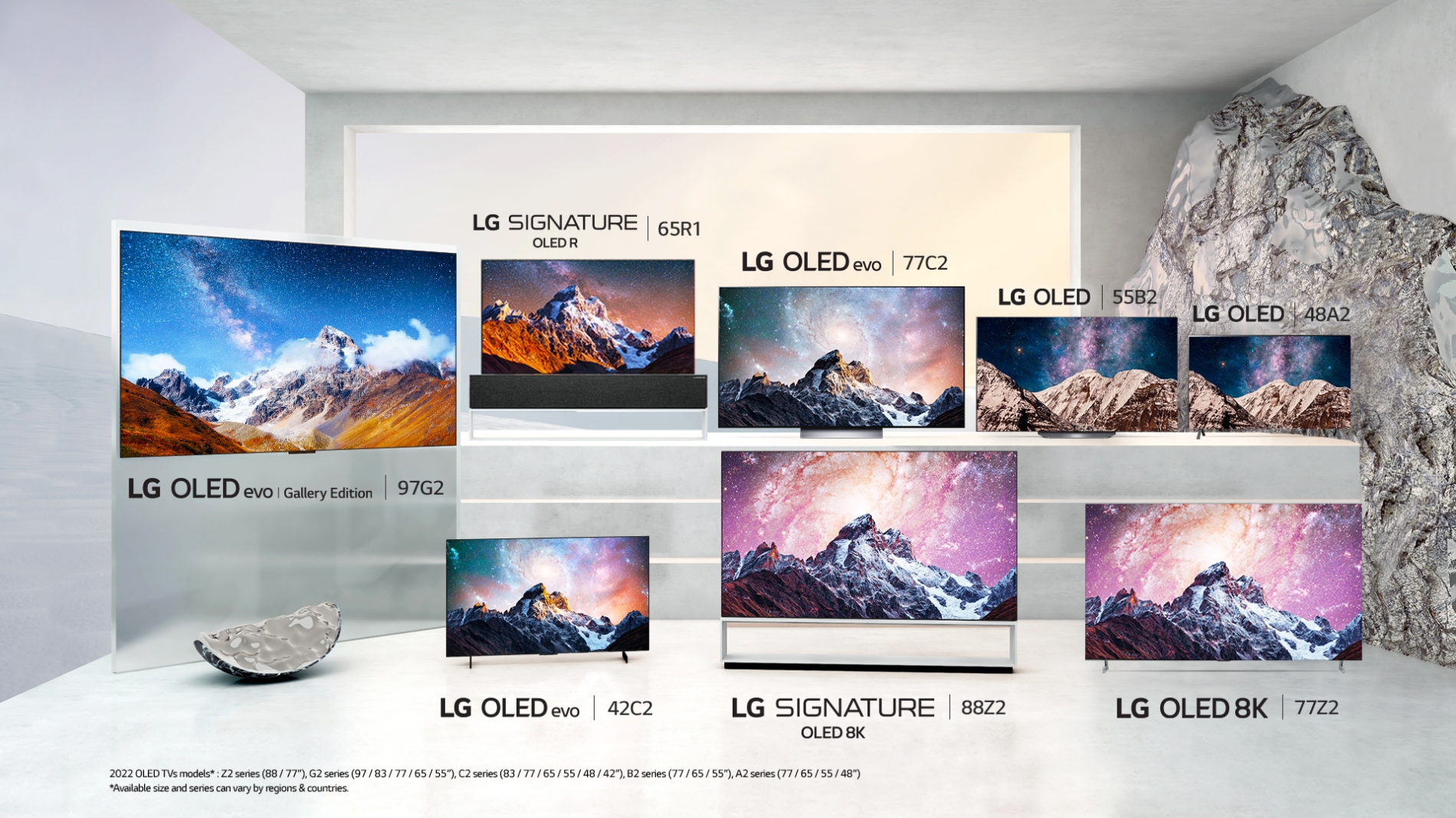 2022년형 LG 올레드 TV 라인업. 사진=LG전자