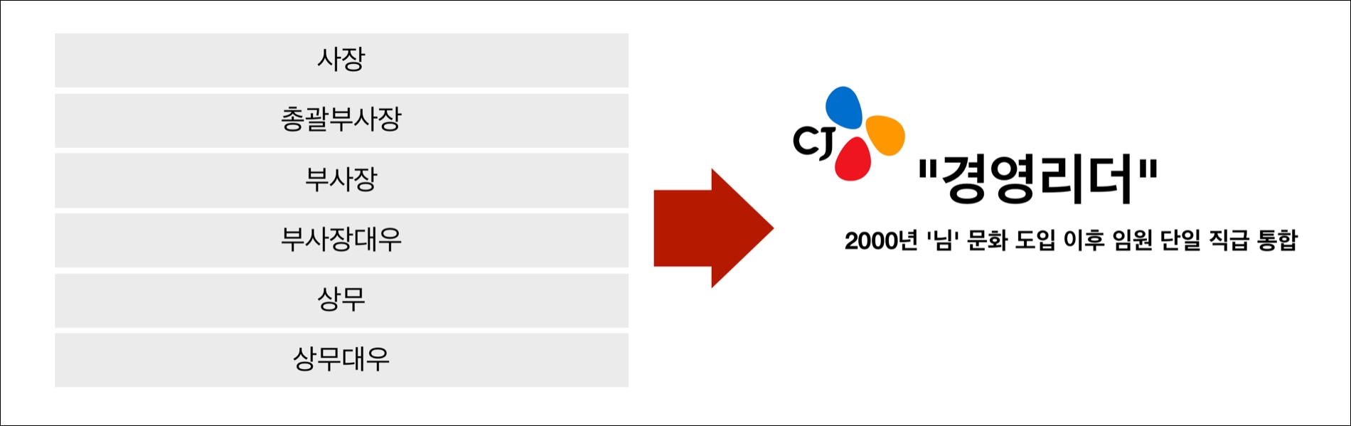 CJ그룹 임원 직급 개편안/자료제공=CJ그룹