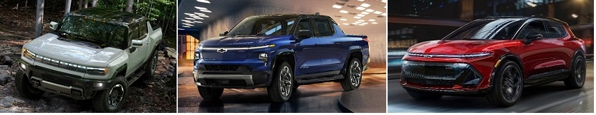 (왼쪽부터) GMC 허머EV, 쉐보레 실버라도EV, 쉐보레 이쿼녹스EV. 제공=GM.