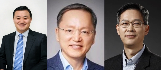 (왼쪽부터) 삼성전자 사내이사 후보인 노태문 사장, 박학규 경영지원실장, 이정배 메모리사업부장.