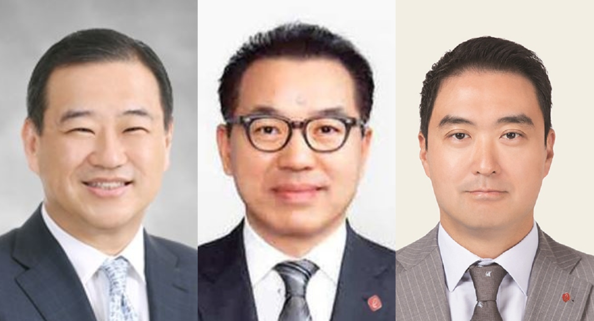 (왼쪽부터) 김상현 롯데쇼핑 대표이사, 정준호 롯데백화점 대표, 강성현 롯데마트 대표./ 사진제공 = 롯데쇼핑